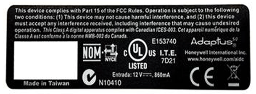 Safety Certificate Label